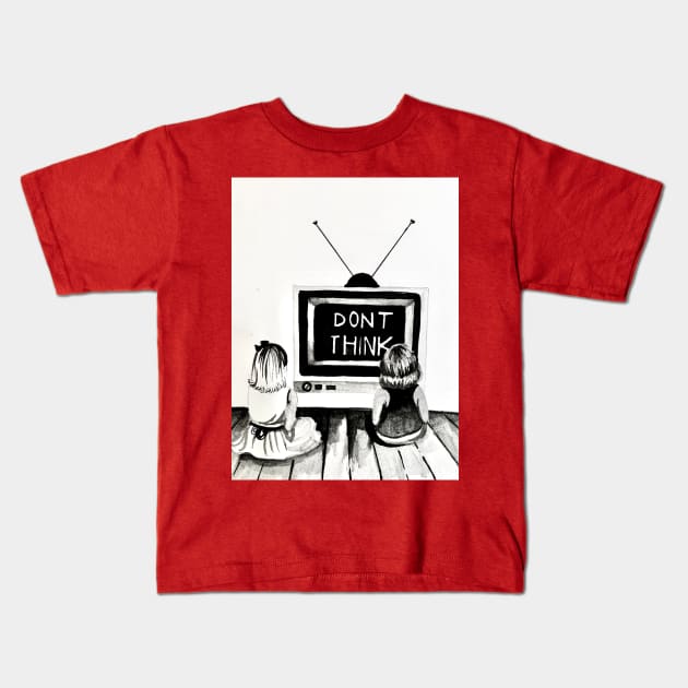 Don't think Kids T-Shirt by The artist of light in the darkness 